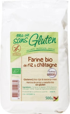 Foto van Ma vie sans rijst & kastanjemeel bio - glutenvrij 500g via drogist