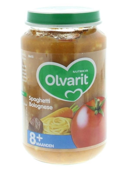 Foto van Olvarit 8m10 spaghetti bolognese 6 x 200g via drogist
