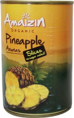 Foto van Amaizin ananasstukjes op sap 400ml via drogist