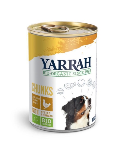 Foto van Yarrah hond brokjes kip in saus 405g via drogist