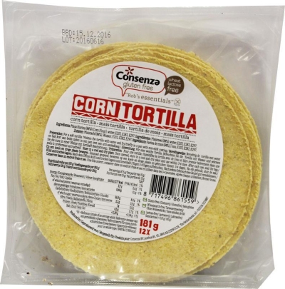 Foto van Consenza rob's essentials tortilla mais 181g via drogist