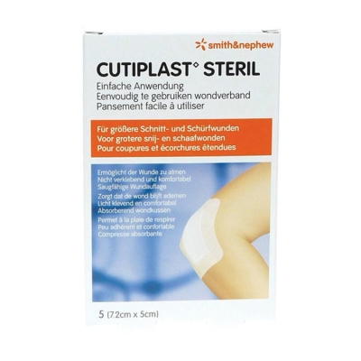 Cutiplast steril 7.2 x 5cm 5st  drogist