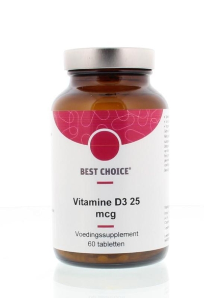 Foto van Best choice vitamine d 15mcg 60 tabletten via drogist