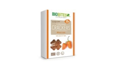 Foto van Biobites lijnzaad crackers mexican display displ via drogist