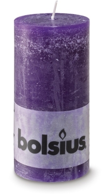 Foto van Bolsius stompkaars paars 6 x 1 stuk via drogist