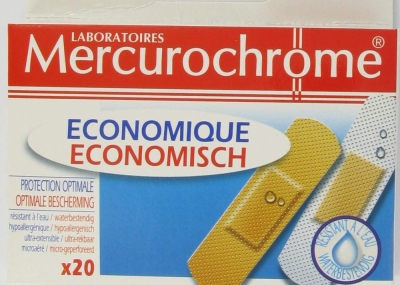 Mercurochrome pleisters economisch 20 stuks  drogist