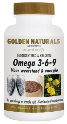 Foto van Golden naturals omega 3 6 9 90cap via drogist