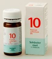Foto van Pfluger schussler celzout 10 natrium sulfuricum d6 100tab via drogist