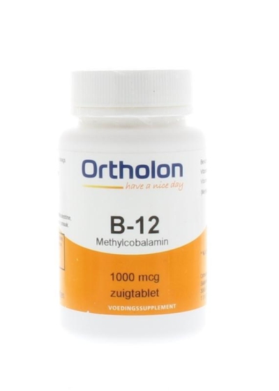 Foto van Ortholon vitamine b12 methylcobalamine 1000 mcg 60zt via drogist