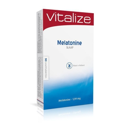 Foto van Vitalize products melatonine slaap 1.99 mg 60+30t via drogist
