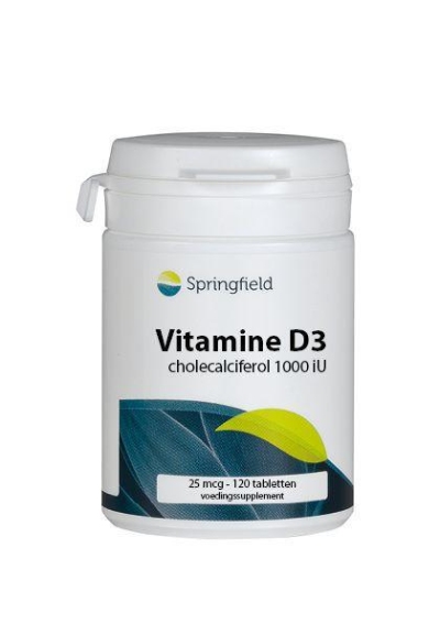 Foto van Springfield vitamine d3 1000iu 120tab via drogist
