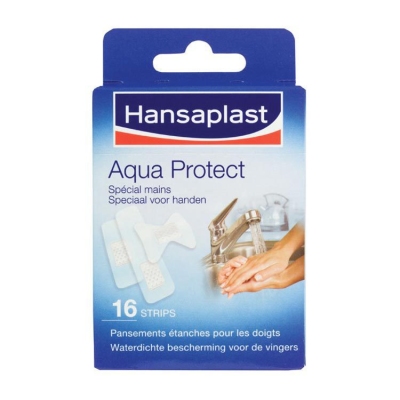 Hansaplast aqua protect speciaal voor handen 16str  drogist