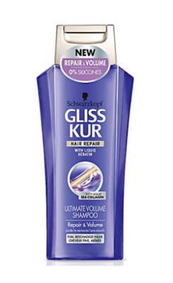 Foto van Gliss kur shampoo volume & repair 250ml via drogist