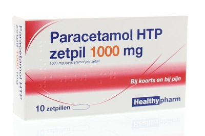Foto van Healthypharm paracetamol 1000 mg 10zp via drogist
