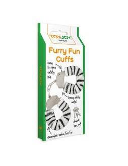 Toyjoy furry fun cuffs zebra plush handboeien 1st  drogist