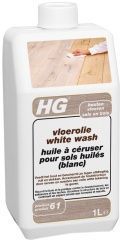 Foto van Hg parket vloerolie white wash 1000ml via drogist