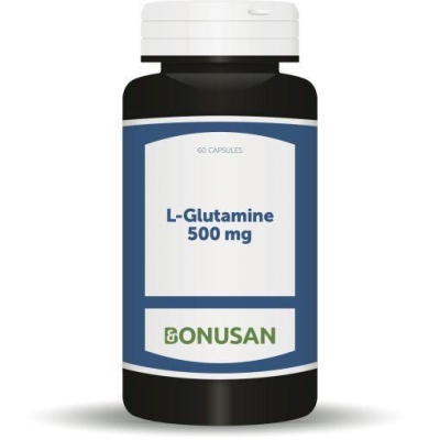 Foto van Bonusan l-glutamine 500 60cap via drogist