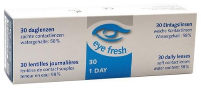 Foto van Eye fresh daglenzen -0.75 1x30st via drogist