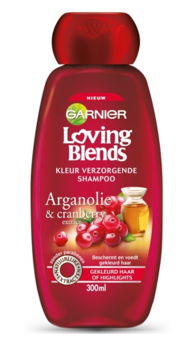 Foto van Garnier loving blends shampoo arganolie & cranberry 300ml via drogist