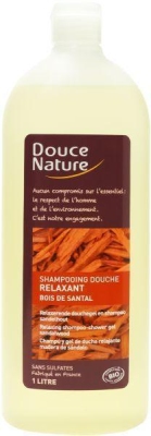 Foto van Douce nature douchegel & shampoo relax sandelhout 1000ml via drogist