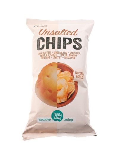 Terrasana chips pomm zonder zout 125g  drogist