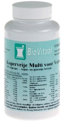 Biovitaal voedingssupplementen multi koper vrij 100 capsules  drogist