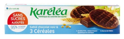 Foto van Karelea zandkoekjes pure chocolade 128g via drogist