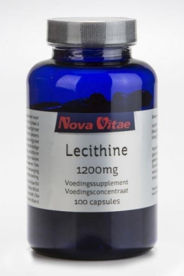 Foto van Nova vitae lecithine 1200mg 100 capsules via drogist