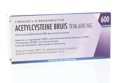 Foto van Drogist.nl acetylcysteine 600mg 30br via drogist