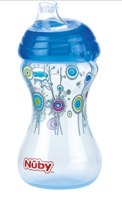 Foto van Nuby cup flip it blauw 300ml via drogist