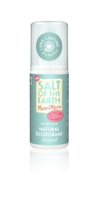 Foto van Salt ofthe earth natuurlijke deo pure aura spray melon & cucumber 100ml via drogist