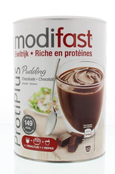 Modifast maaltijdvervanger protiplus pudding chocolade 540g  drogist