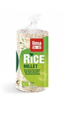 Foto van Lima rijstwafels met gierst 100g via drogist