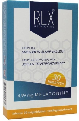 Foto van Rlx melatonine zuigtablet 4.99 mg 30tb via drogist