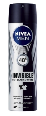 Foto van Nivea for men deospray black white original 100ml via drogist