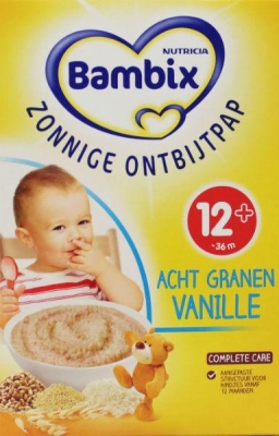 Foto van Bambix ontbijtpap 8 granen vanille 250g via drogist