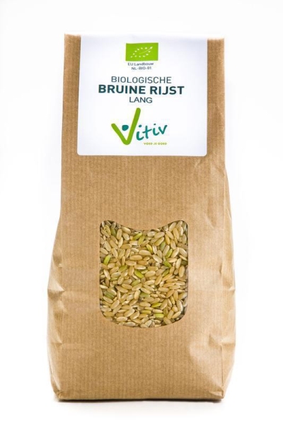 Foto van Vitiv rijst bruin lang 1000g via drogist