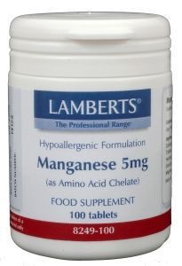 Foto van Lamberts mangaan (manganese) 5 mg 100st via drogist