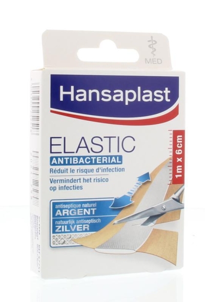 Hansaplast pleisters medium aqua protect + silver 1mx6cm 1 stuk  drogist