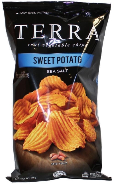 Terra chips chips sweet potato 12 x 110g  drogist
