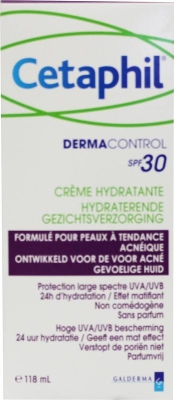 Cetaphil dermacontrol hydraterende gezichtscrème spf30 118ml  drogist