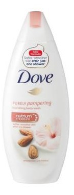 Foto van Dove douchecreme purely pampering amandelmelk & hibiscus 400ml via drogist