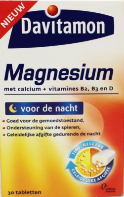Foto van Davitamon magnesium voor de nacht 30tb via drogist