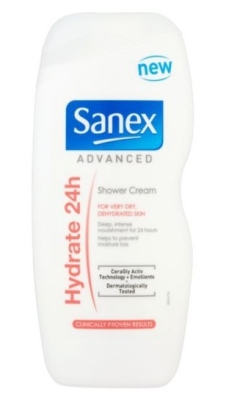 Foto van Sanex douchecreme advanced hydrate 24h 500ml via drogist