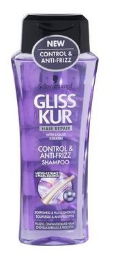 Foto van Gliss kur shampoo control & anti-frizz 250ml via drogist