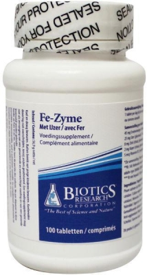 Biotics fe zyme 25mg 100tab  drogist