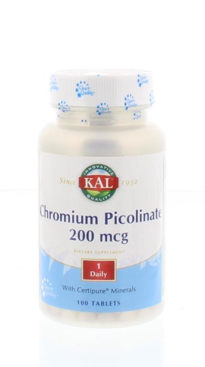 Kal chromium picolinate 200mcg 100st  drogist