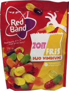 Red band duo winegums zoet fris 225g  drogist