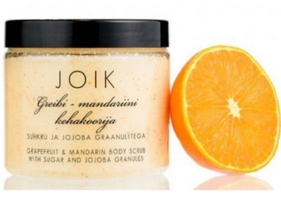Foto van Joik bodyscrub grapefruit en mandarin 200ml via drogist