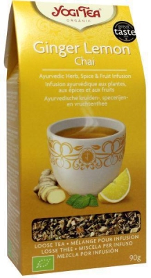 Foto van Yogi tea ginger lemon chai 90g via drogist